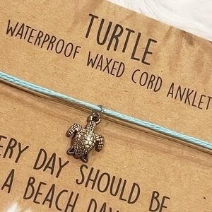 New Turtle Ankle Bracelet Beach Silver Charm Anklet Gift Boutique Jewelry